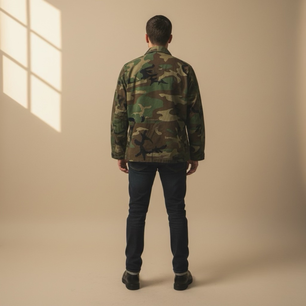 Men's Green Camouflage Military Jacket